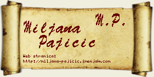 Miljana Pajičić vizit kartica